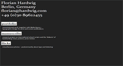 Desktop Screenshot of florian.hardwig.com