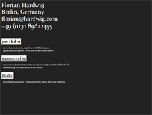 Tablet Screenshot of florian.hardwig.com